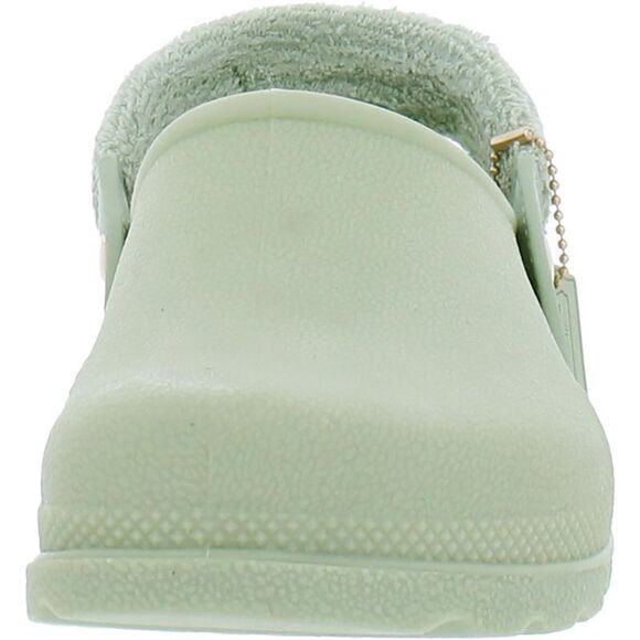 Coach Womens Lola Terry Cloth Green Terry Cloth Slip On Clogs Shoes New - Picture 2 of 3